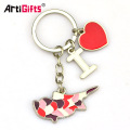 Handmade custom make your own charm diy multi ring keychain